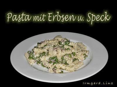 Pasta mit Erbsen und Speck Rezept