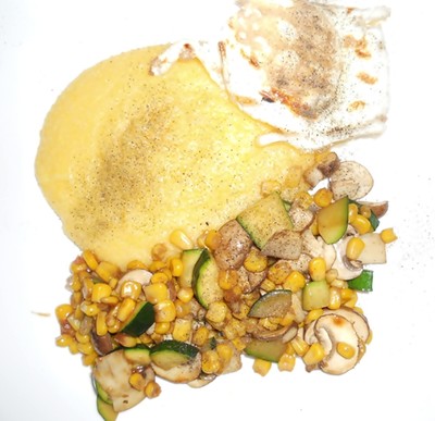 Gebratenes Gemüse mit Polenta Rezept